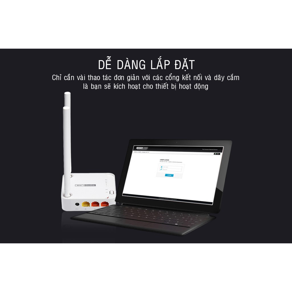 TotoLink N200RE-V3 - Bộ Phát Wifi Chuẩn N Tốc Độ 300Mbps