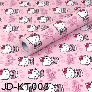 Giấy dán tường decal hình hello kitty nhỏ 10m x 45cm có keo