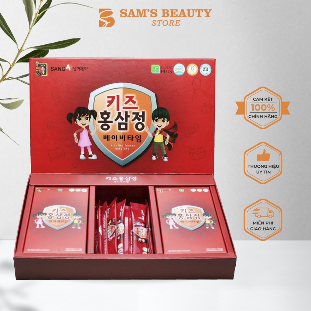 Nước hồng sâm trẻ em SangA Korea Red Ginseng Baby tăng sức đề kháng 30 gói - Sam’s Beauty Store