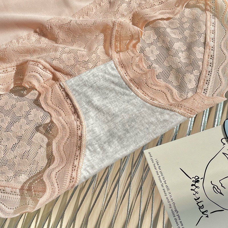 Quần gen bụng cạp cao su phối ren thoáng mát đẹp cao cấp QG01 - Her Sleepwear