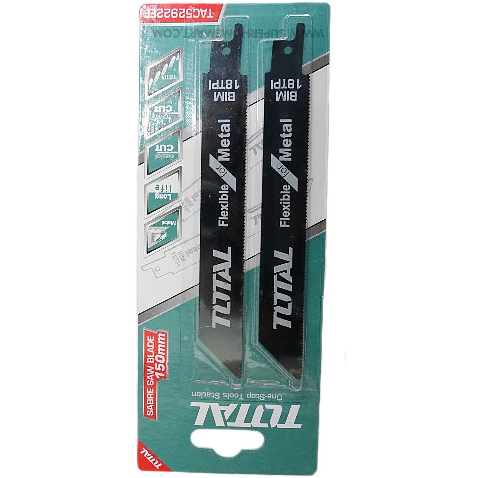 Total Bộ 2 lưỡi cưa kim loại cho máy cưa kiếm 150mm Metal TAC52922EF