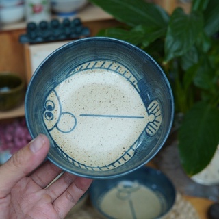Bộ 4 Chén Sứ Hình Cá - Gốm Sứ Nhật Bản