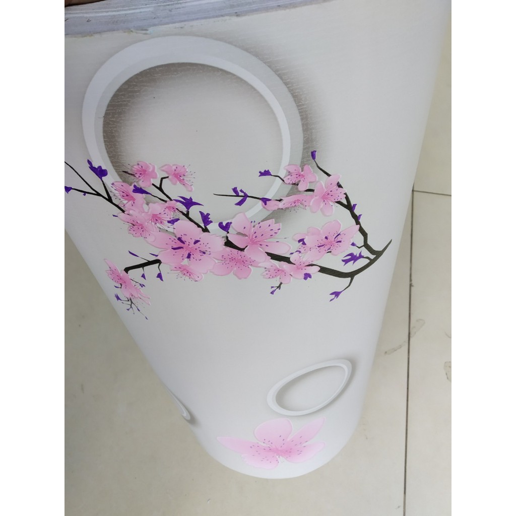 Decal giấy dán tường cành hoa đào hồng khổ 45cm keo sẵn