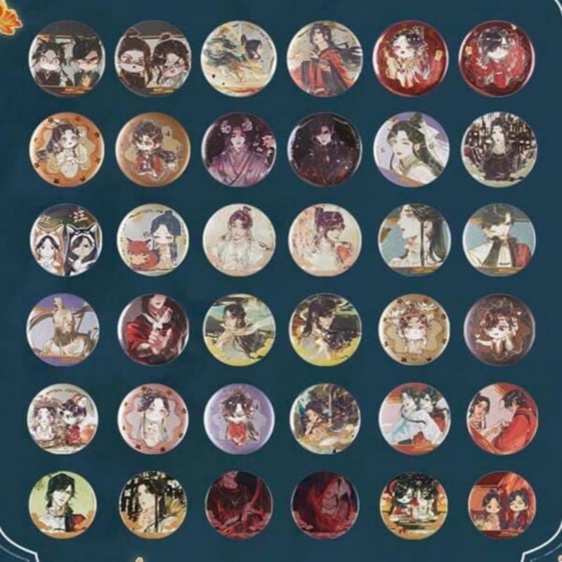 Bộ sưu tập 36 huy hiệu Thiên Quan Tứ Phúc 1st series hàng chính hãng Bilibili