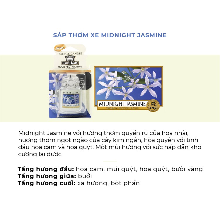 Sáp thơm xe Yankee Candle - Midnight Jasmine