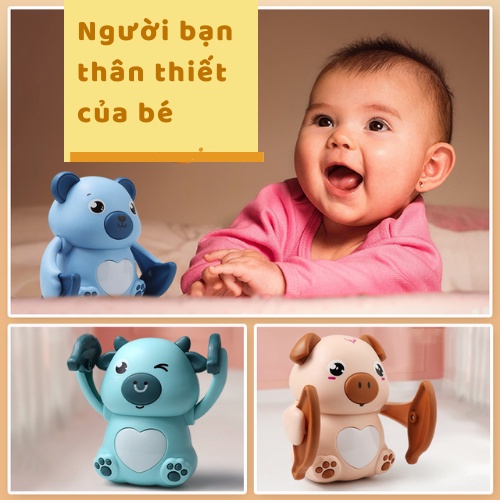 Đồ Chơi Khỉ Nhào Lộn Hulo Toys Phát Âm Nhạc Và Sáng Đèn - Đồ Chơi Giải Trí Cho Bé Trai, Bé Gái, Gấu Cute