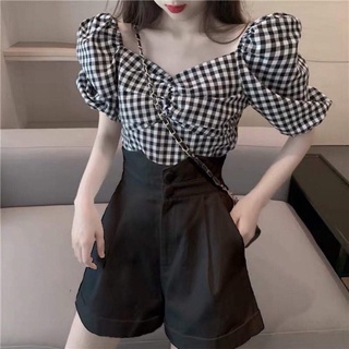 Sét caro quần lưng cao bigsize