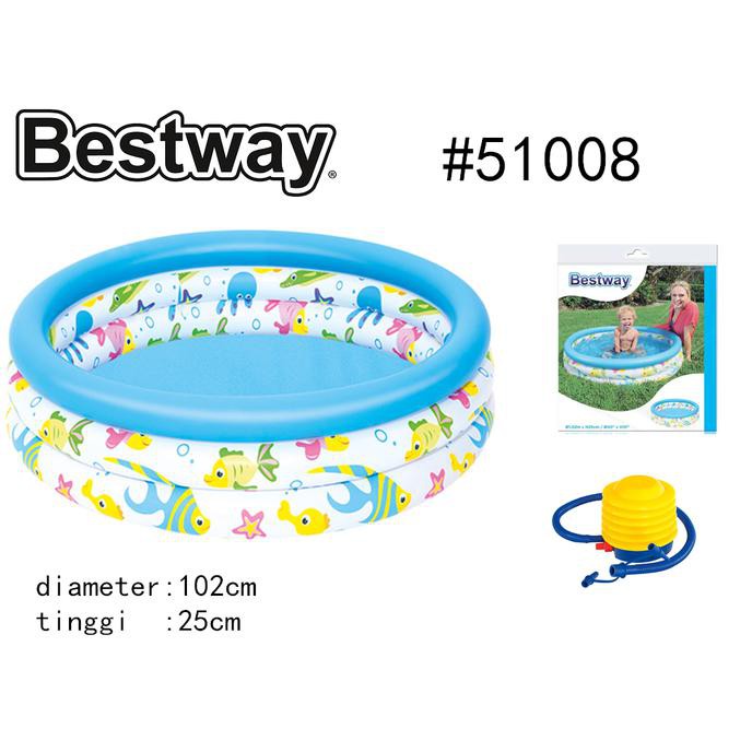 Bestway Hồ Bơi Trẻ Em 51008 102x25cm + Bơm Chân