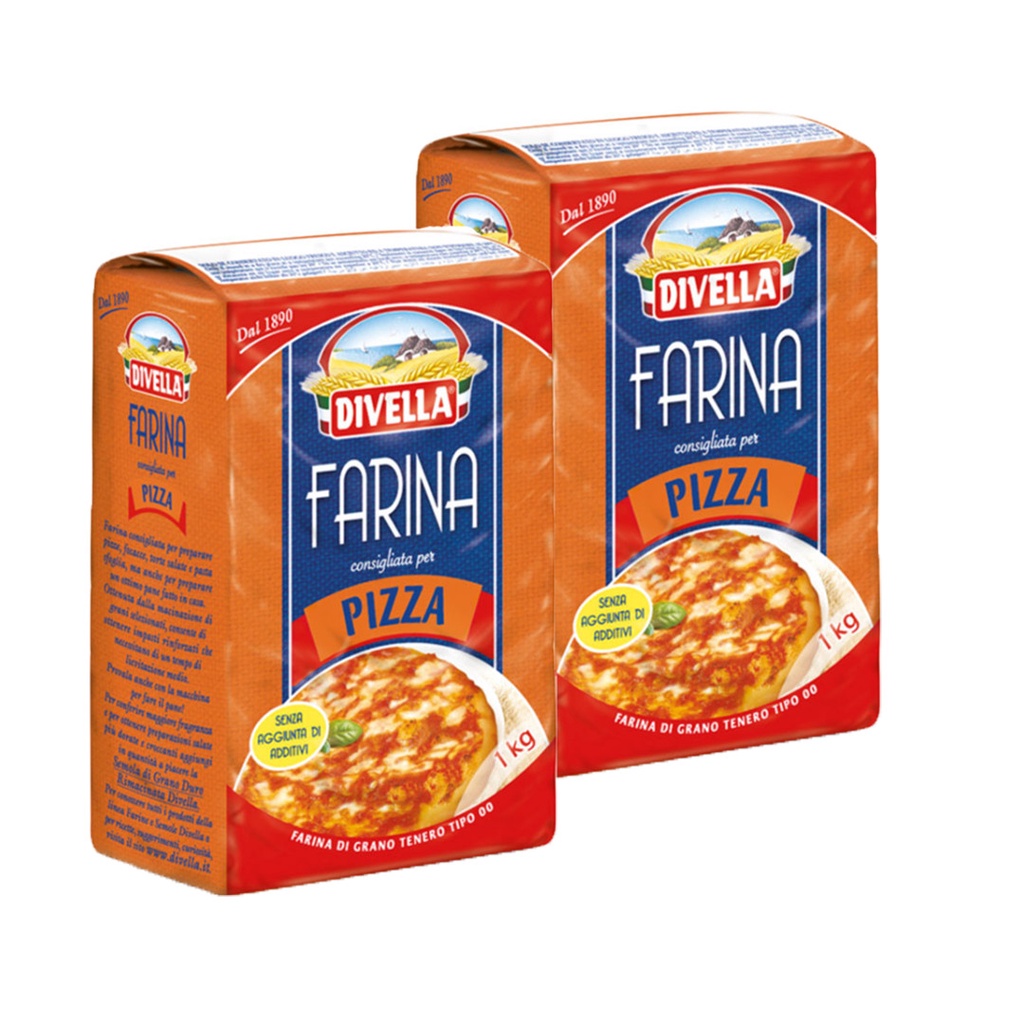Date 30/06/2026 Combo 2 Gói Bột Farina Divella Italia Chuyên Làm Pizza Italia 2Kg