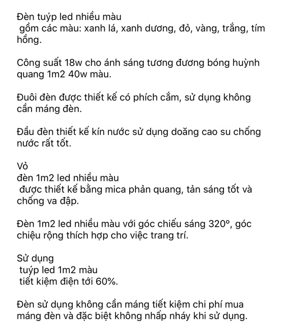 Đèn Led Tuýp 1m2 không cần máng cắm điện trực tiếp