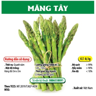 Hạt giống măng tây gói 0.1gr - hóa nông