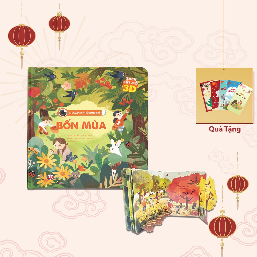 Sách - Khám phá thế giới nhỏ Bốn Mùa - Sách tương tác lật mở cho trẻ