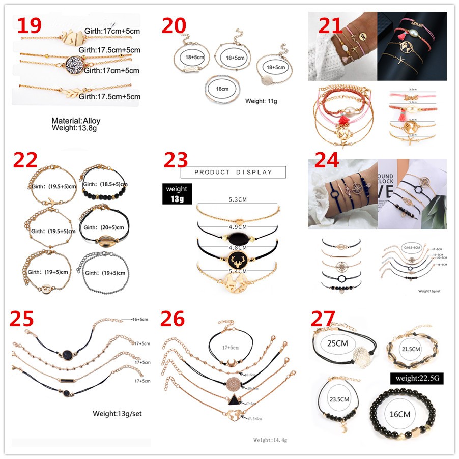 Set vòng tay phong cách Bohemian Vintage cổ điển cho nữ | BigBuy360 - bigbuy360.vn