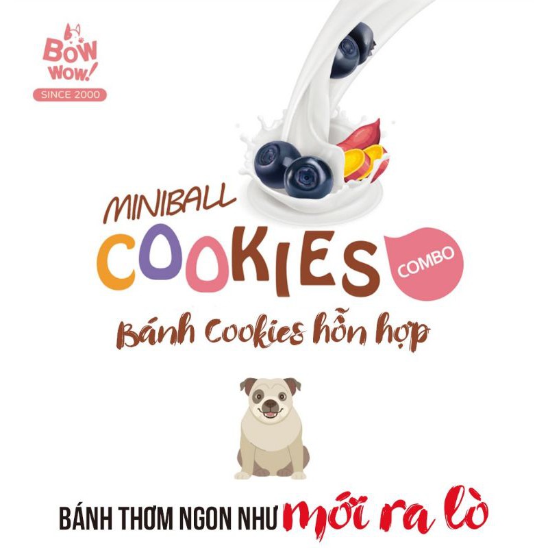 150GBÁNH COOKIES HỖN HỢP là món ăn nhẹ khoái khẩu của các chú chó,để bổ sung dưỡng chất và dùng trong huấn luyện.