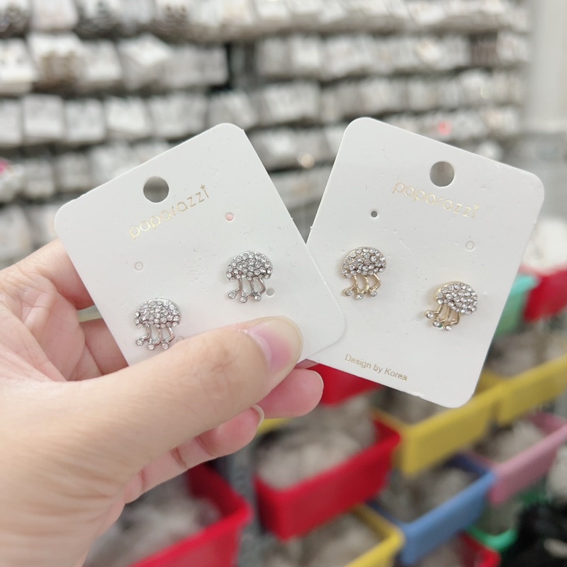 bông tai hình con bạch tuột, khuyên tai dễ thương