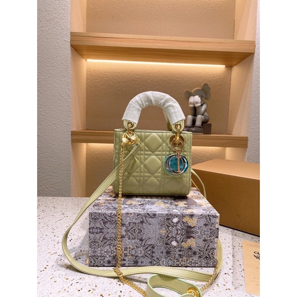 Túi xách diỏr lady sz 17 chất da thật hàng order trung