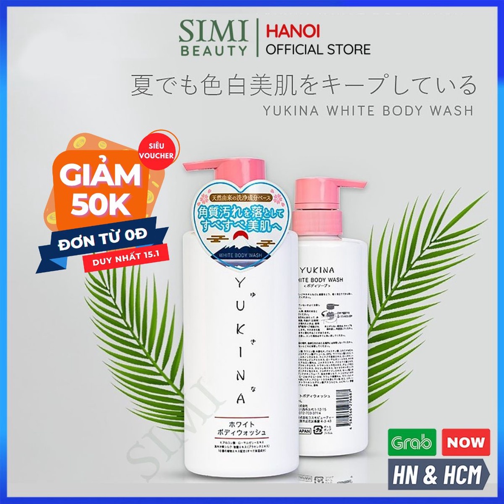 Sữa tắm trắng da YUKINA Nhật Bản thiên nhiên dưỡng ẩm thơm toàn thân body wash SIMI