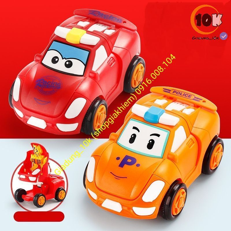 Đồ Chơi Ô Tô Biến Hình Siêu Nhân Cho Bé (Nhựa An Toàn Cho Bé) (e15)