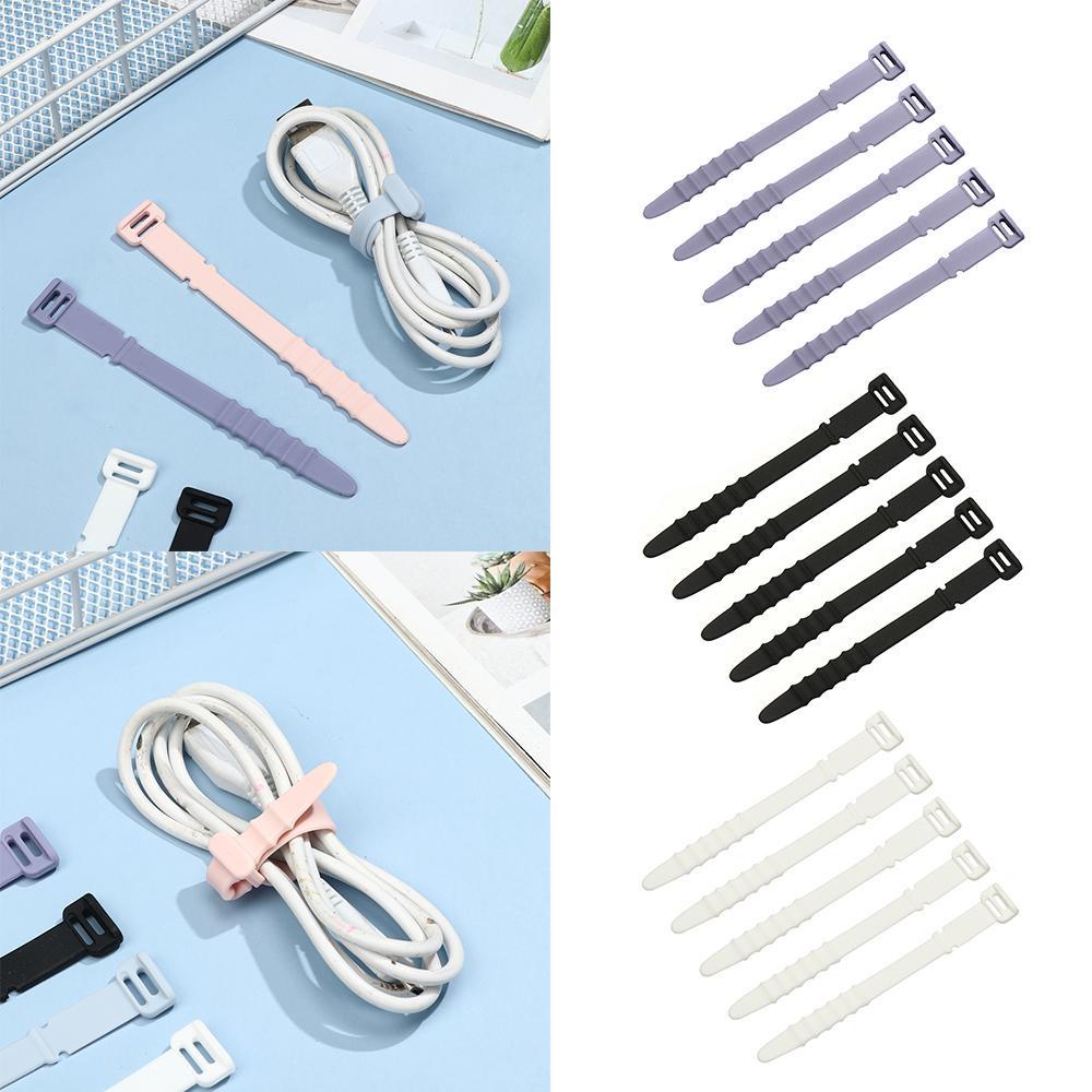 JONYE Set 5 Dây Quấn Tai Nghe Mềm Hình Xương Cá