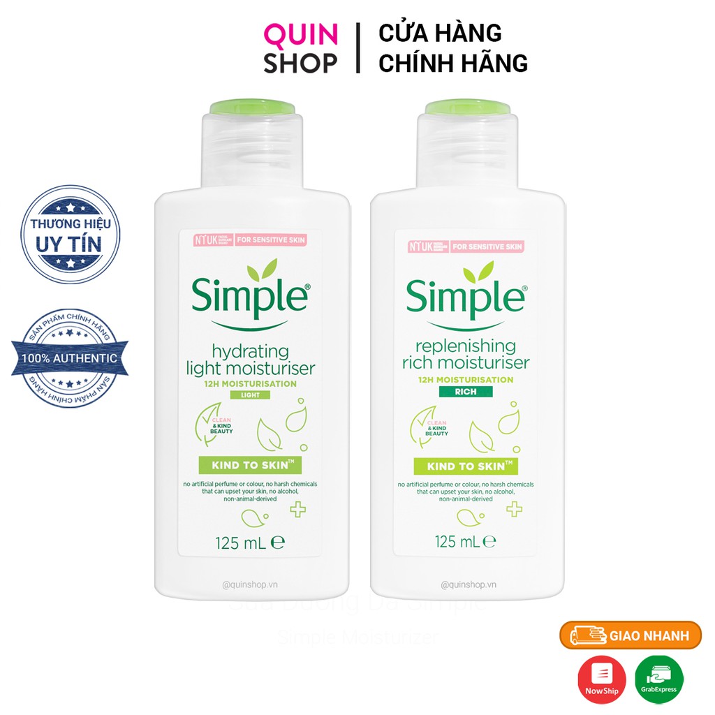 Sữa Dưỡng Da Simple Kind To Skin Moisturiser