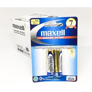 Pin Đũa AAA Maxell alkaline LR03 vỉ 2 viên chính hãng