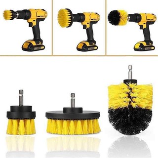 Bộ 3 đầu bàn chải gắn máy khoan - Đầu cọ bàn chải vệ sinh nhà cửa đa năng - đồ làm mộc