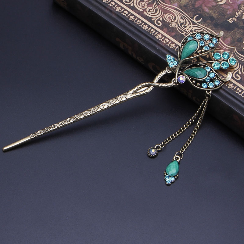 Trâm Cài Tóc Đính Đá Nhiều Màu Sang Trọng Thời Trang Cho Nữ