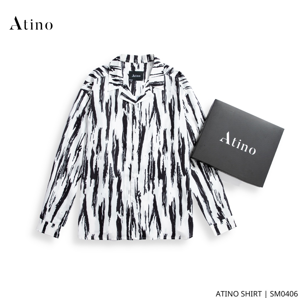Áo sơ mi dài tay nam WOOD ATINO vải lụa form regular SM0406 | BigBuy360 - bigbuy360.vn