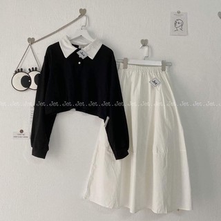 áo croptop cổ bẻ siêu xinh