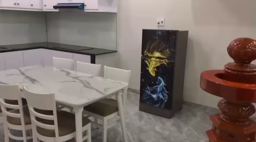 BÀN ĂN GỖ GIẢ ĐÁ TRẮNG + 6 GHẾ CABIN NỆM hàng hiệu - bh 12 THÁNG - nhãn hiệu Ngọc Mai Furniture | BigBuy360 - bigbuy360.vn