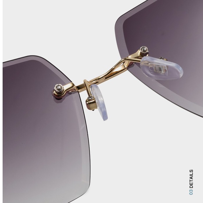 Kính râm thiết kế dáng vuông màu gradient sành điệu trẻ trung cho nữ