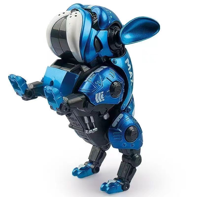 Mô Hình Nhân Vật HWJ Cơ Khí Bằng Hợp Kim Có Đèn Và Âm Thanh Hình Chó Bull / Hổ Dễ Thương