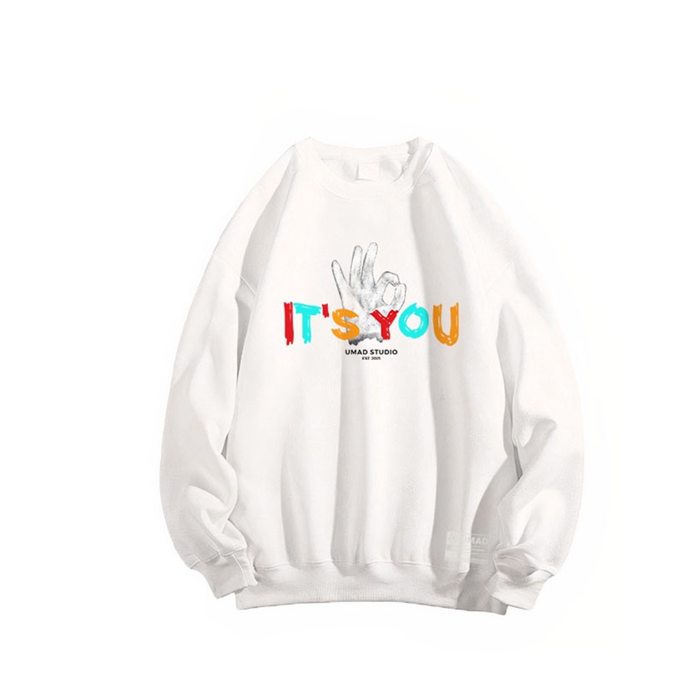 Áo sweater nỉ bông tay dài mẫu Văn Toàn It's Real form rộng thời trang Unisex nam nữ