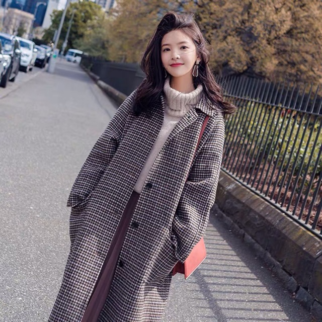 Áo khoác choàng dạ dáng dài ulzzang cực kỳ dày dặn, ấm Hot