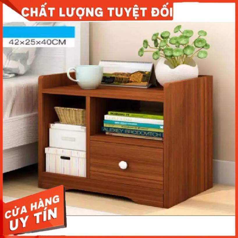 Tủ đầu giường trang trí phòng ngủ chất liệu gỗ công nghiệp phủ melamin bóng láng chống ẩm mốc | BigBuy360 - bigbuy360.vn