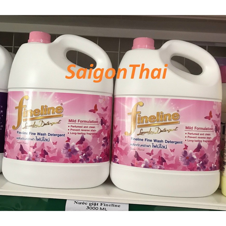 (KTT) Nước giặt xã FINELINE can 3000 ml Thái Lan