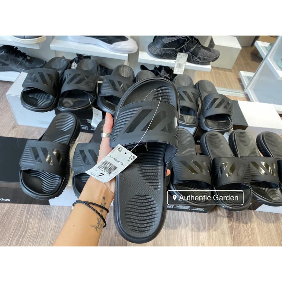 Dép Adidas Alphabounce Slide - Màu black chính hãng adidas size 44.5