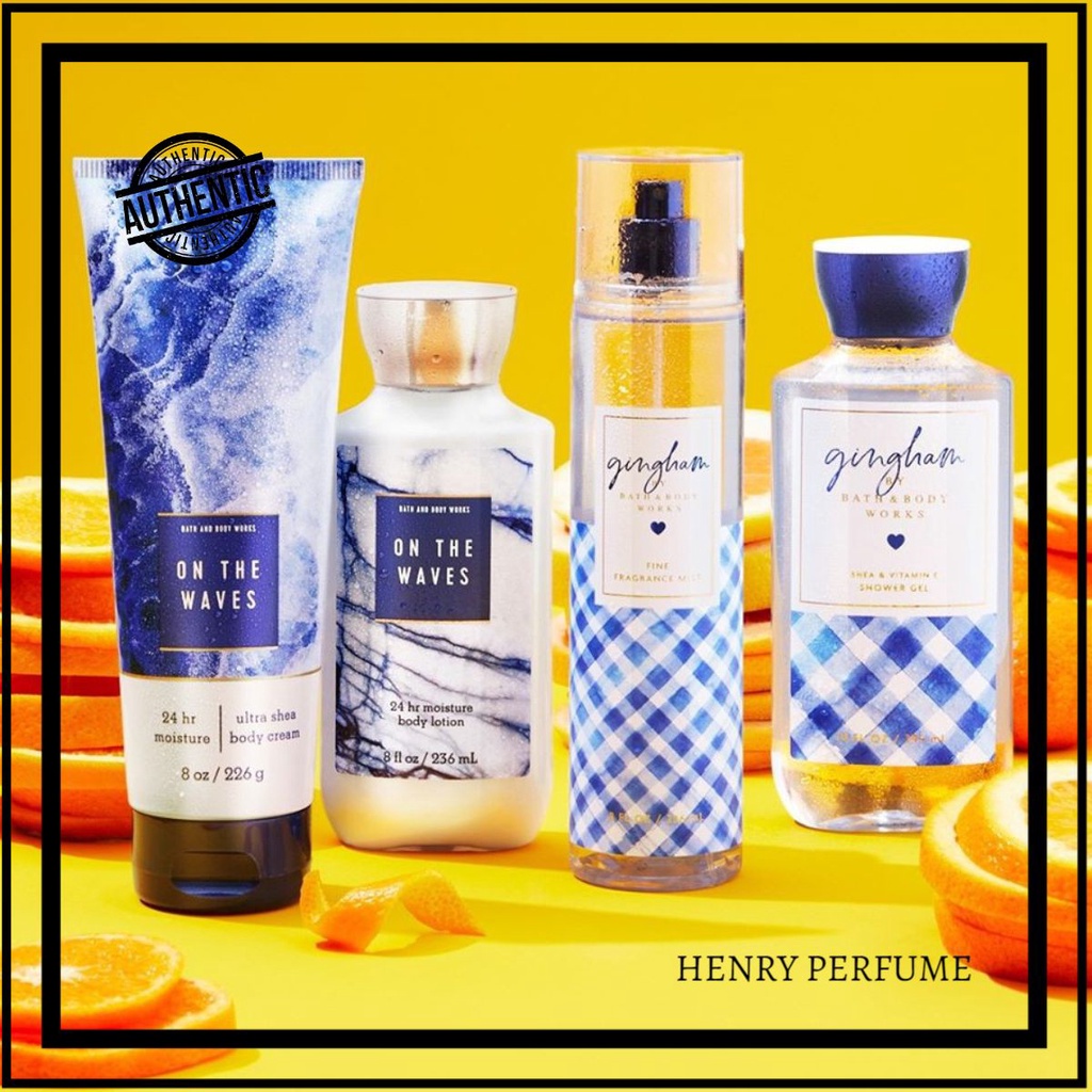 ⓟ Xịt thơm GINGHAM Có nhũ Bath and Body Works (30ML-50ML-100ML-250ML) 𝒫𝒪ℒ𝒴ℳℰℛ