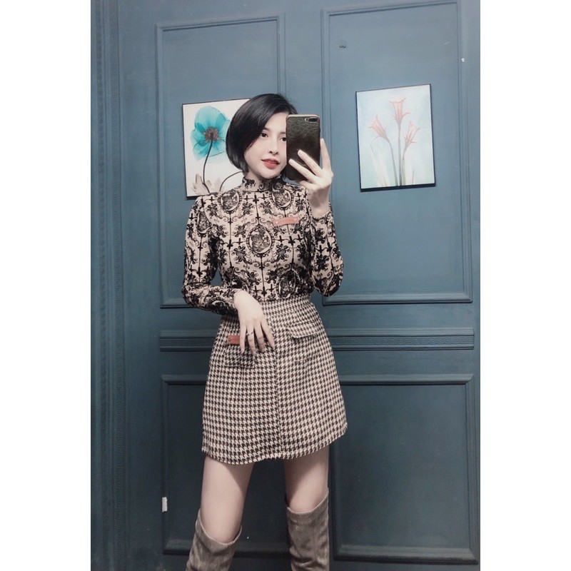 Siêu Hot Áo Ren Cổ Cao Sang Xinh Mê