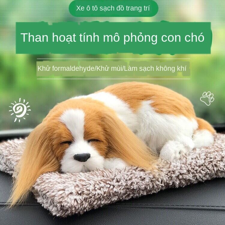 Mô Hình Trang Trí Xe Than Hoạt Tính Mô Phỏng Con Chó Dễ Thương Trang Trí Ô Tô Xe Cung Cấp Than Chó Trang Trí Xe Cung Cấp