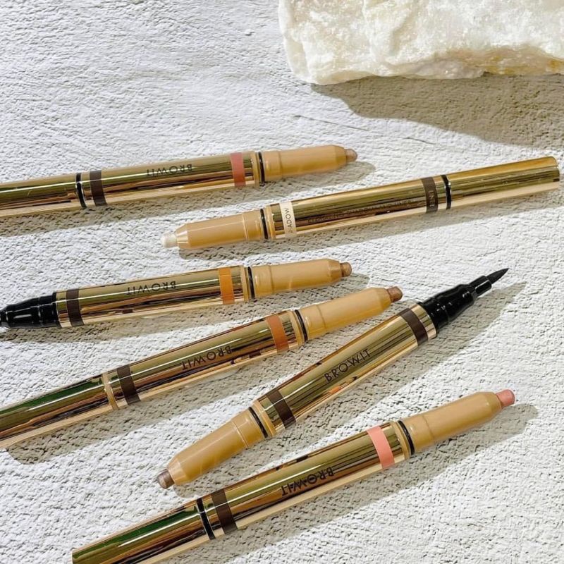 Nong Chat Eyeliner, Que tạo bóng mắt, đầu xoay, phấn mắt dạng kem Browit by NongChat Eyemazing Shadow and Liner