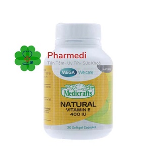 TPBVSK Medicrafts Natural Vitamin E 400 IU/Viên uống Medicrafts Natural Vitamin E 400 IU lọ 30 viên