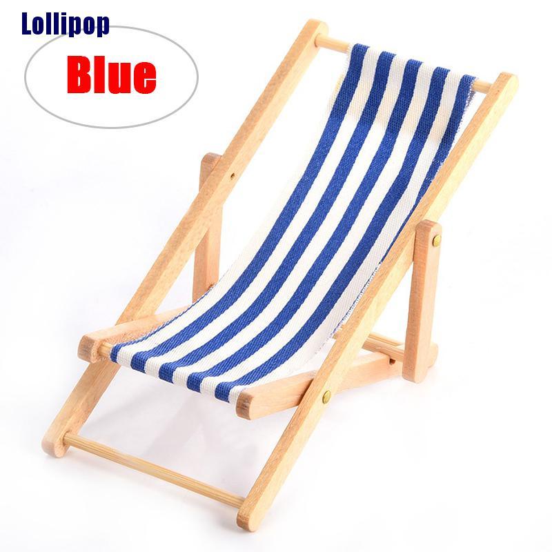 Mô hình ghế ngồi bãi biển tùy chọn màu sắc trang trí nhà búp bê tỉ lệ 1: 12 DIY