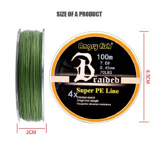 Cuộn dây câu cá PE màu vàng 100m siêu bền