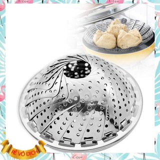 XẢ NHANH Rổ hấp - vỉ hấp - xửng hấp inox xòe gấp gọn linh hoạt