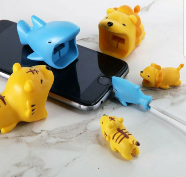 Set thú cắn cáp lớn và nhỏ bảo vệ cáp sạc Iphone