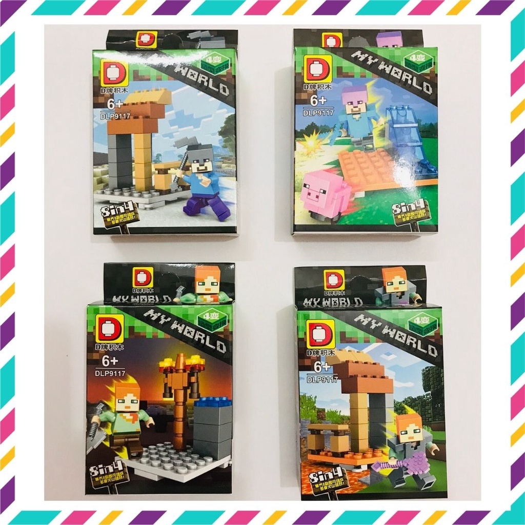 Lego minecraft, minecraft, mô hình minecraft, đồ chơi minecraft, minifigures các nhân vật PRCK63029