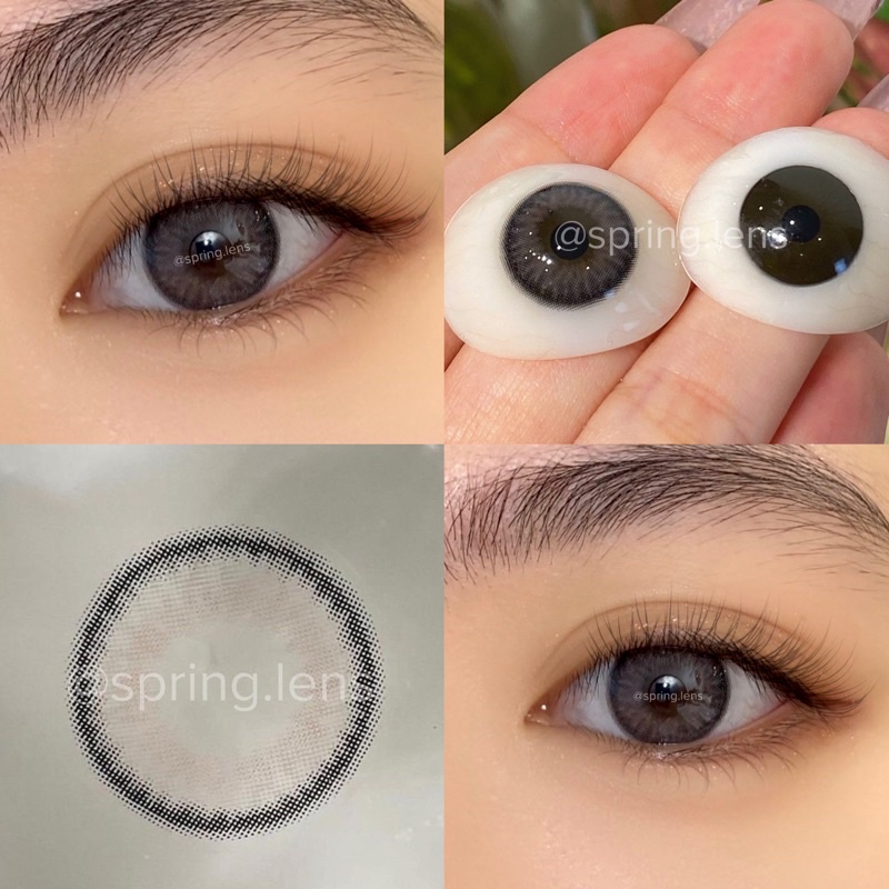 KÍNH ÁP TRÒNG CÓ GIÃN TO XÁM TÍM TÂY VIỀN NHẸ @spring.lens