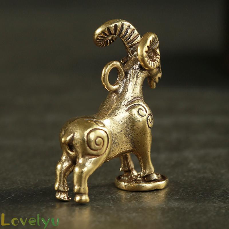 Phụ Kiện Trang Trí Hình Chú Cừu Bằng Đồng Phong Cách Retro