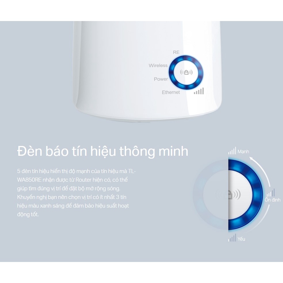 [HMC - Hỏa Tốc] Bộ mở rộng sóng Wi-Fi tốc độ 300Mbps TP-Link TL-WA850RE